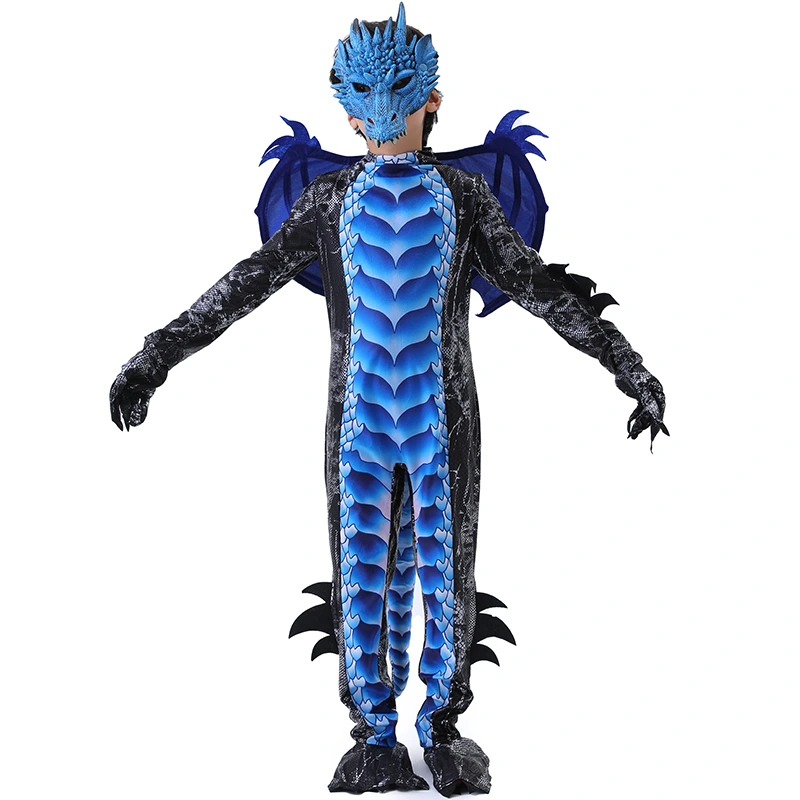 Σχολική αποκριάτικη στολή δράκου με αποσπώμενη ουρά